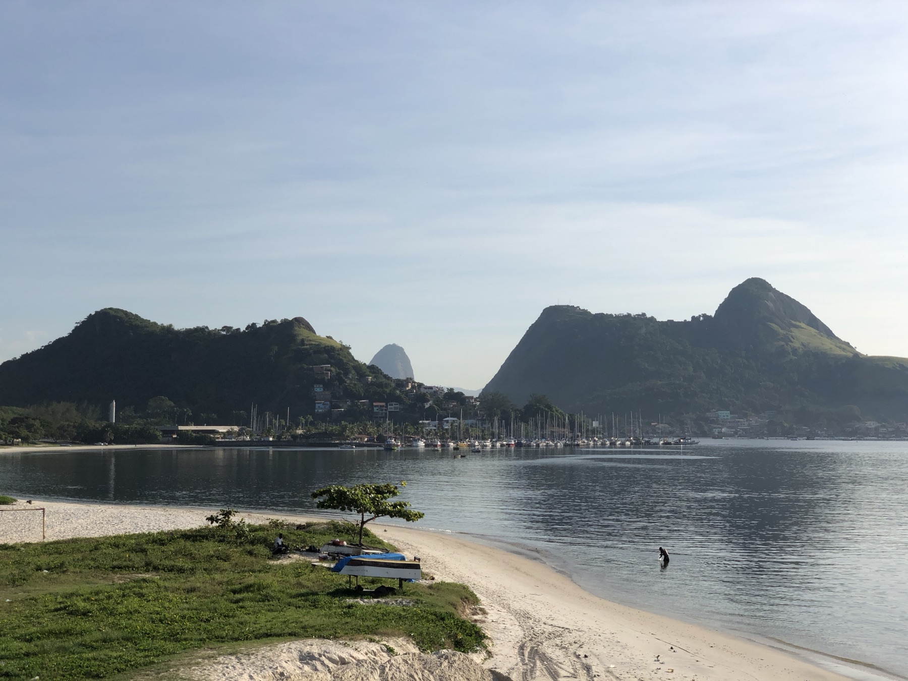 Rio bay beach and mountains
